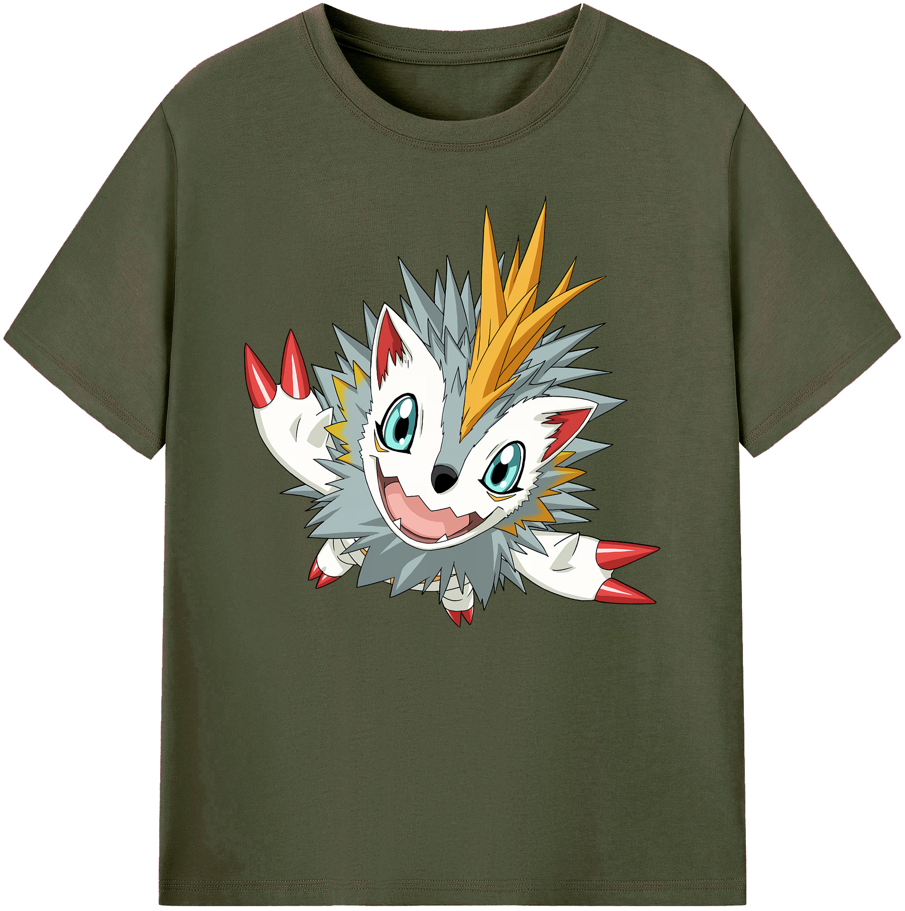 （画像用） Digimon デジタルモンスター/デジモン 綿100％ メンズ半袖Tシャツ｜肌触りやわらか＆通気性